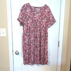 Pretty Garden Floral Pink Dress